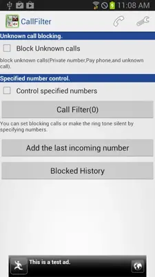 Call Filter android App screenshot 1